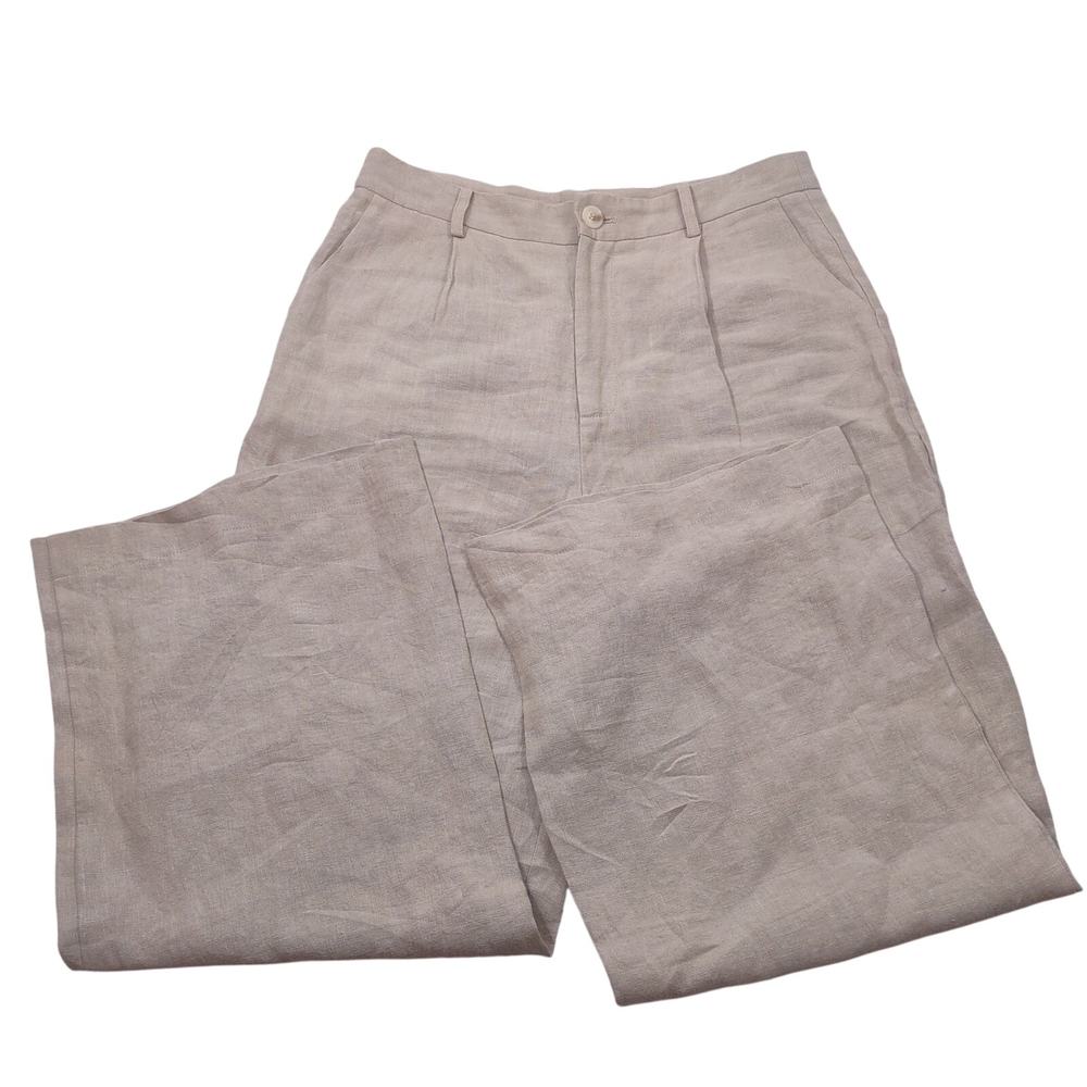 Dolce Cabo Wide Leg Linen Pants, Size Large